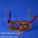 Craft Stick Desk Organizer