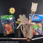 Craft Stick Flowers & Bling