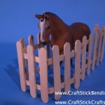 Popsicle Stick Horse Fence