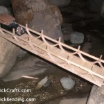 Popsicle Stick Bridge over water