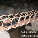 Popsicle Stick Bridge over water