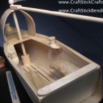 Craft stick & woods sail boat,